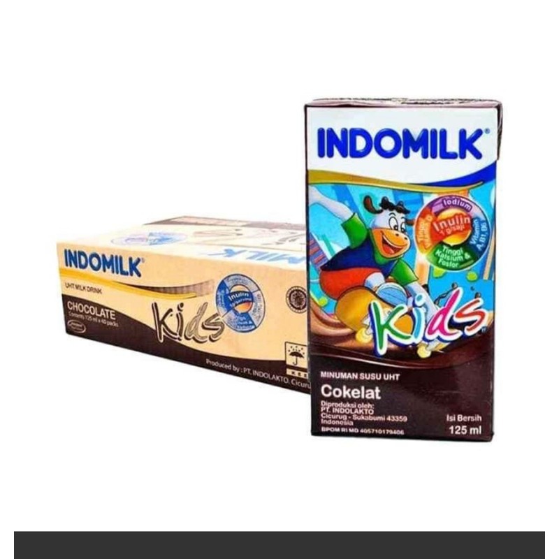 Indomilk kids kotak (coklat, strobery, vanila) 115 Ml