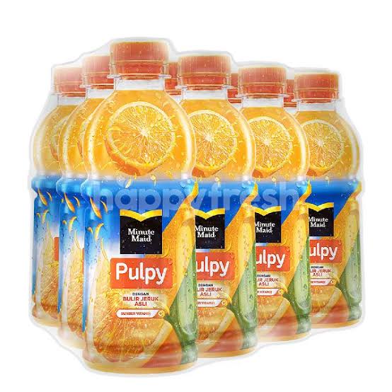 Minute maid pulpy (orange) botol plastik 